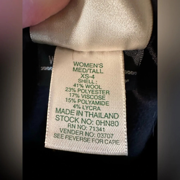 L.L. BEAN Snow Pants WB-400 Schoeller Heathered Wool Blend XS 4 Dark Charcoal - Picture 4 of 11